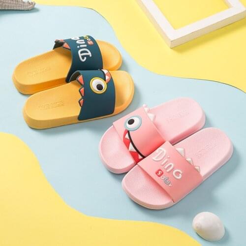 Childrens Slippers Boys and Girls' Cute Cartoon Indoor Home Bathroom Soft Bottom Non-slip Bathing Slippers Girls Slippers