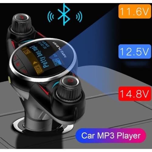 JINSERTA Bluetooth Handsfree Car Kit MP3 Player FM Transmitter Aux Modulator 2.1A USB Charger