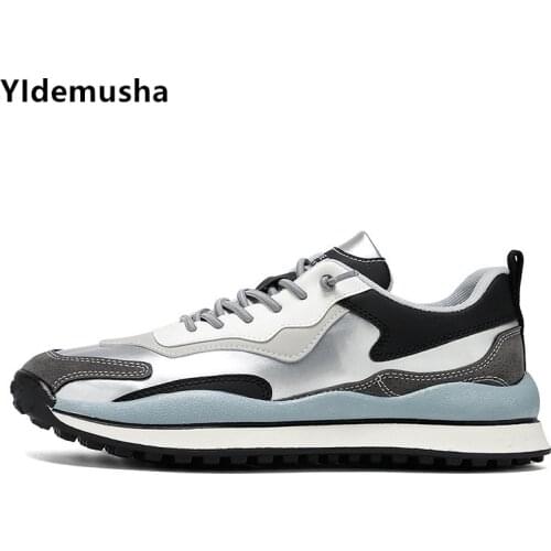 New Shoes Men Casual White Sneakers Man Spring Autumn Jogging Sneakers Fashion 2021 New PU Leather Sneakers Boys Sport Shoes