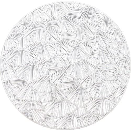 Round Placemats Restaurant Hollow PVC Decoration Meal Mat Anti-Hot Dining Table Line Mat Steak Plate Pad