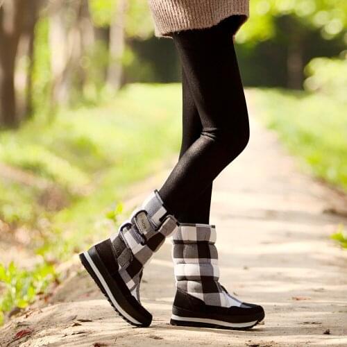 Fashionable middle boots Scottish style snow boots snow shoes middle boots cotton boots short boots women