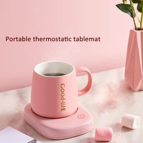 220V Cup Warmer 3 Gear Constant Temperature Heating Coaster Mat Mini Portable Mug Warmer Desktop Cup Heater Hot Milk Machine
