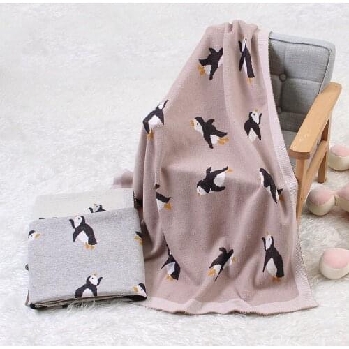Newborn Baby Blankets Bedding Knitted Swaddle Wrap Blanket Sleep Sack For Stroller Bedding Covers Cartoon Animal Infantil Quilts