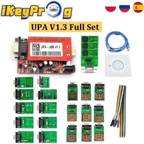 V1.3 UPA USB Programmer AUTO Full Set UPA Adapter UPA V1.3 ECU Programmer UAP ProgUPA USB Programmer Full Package