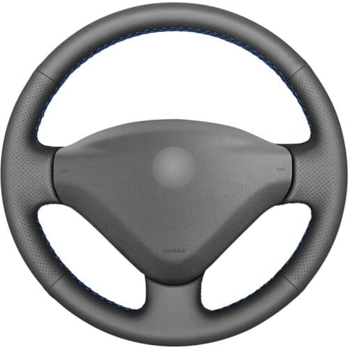 Hand-stitched Black PU Artificial Steering Wheel Cover for Peugeot 207 Expert Partner Fiat Scudo Toyota Proace Citroen Berlingo