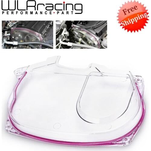 Clear Cam Gear Pulley Timing Belt Cover For 05-07 Mitsubishi Lancer Evolution 9 EVO IX 4G63t CT9A CT9W Polycarbonate