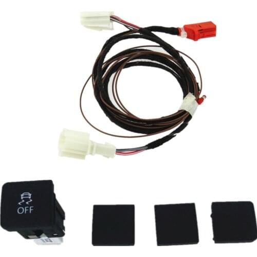 READXT 1Set Car Traction Control ESP OFF Switch Button&Dummy Buttons Cover& Wire Cable Harness Plug For vw Jetta mk5 Golf 6 MK6