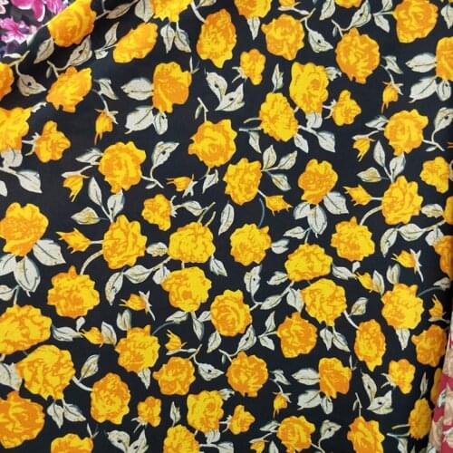 Rose Flower Chiffon Palazzo Dropping Cosplay Dress Shirt Material DIY Blouse Sewing Fabric
