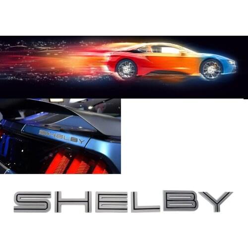 Silver Black SHELBY for Cobra GT500 Trunk Deck Lid Emblem Badge Sticker
