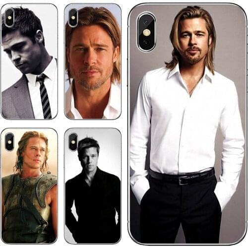 For Samsung Galaxy J5 J6 J7 J8 J1 J2 J3 J4 Plus 2018 Prime 2015 2016 2017 Brad-Pitt-Superstar-Male Silicone Bag Case