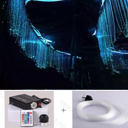 Dot sparkle End glow plastic PMMA optic fiber chandelier for home theatre lights lighting