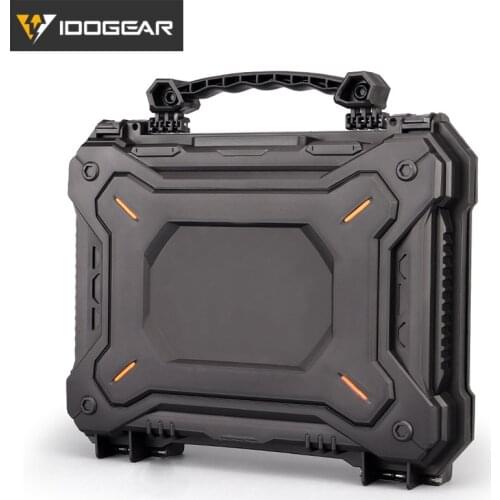 IDOGEAR Waterproof Storage Box Plastic Carry Box Case w/ Sponge Handle Shockproof Container Foam Lined Hardware Toolbox 6501