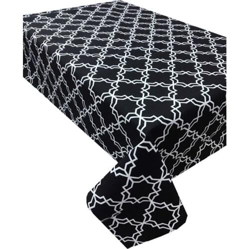 Zeren Home Black Chain Decorated Carefree Table Cloth 170x500 cm