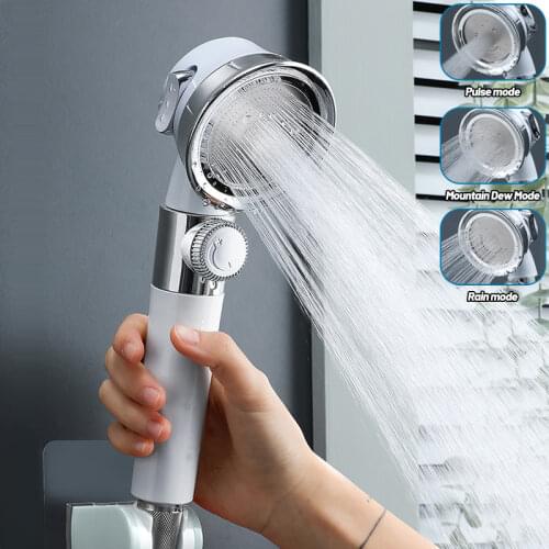 ZhangJi Rainfall Filter Balls Shower Head High Pressure Mist Hose Massage Water Saving SPA Hose Adjustable Bathroom Accessories