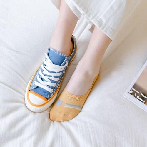 Female Invisible Socks Spring and Summer New Plush Love Japanese Shallow Mouth Non-Slip Womens Socks College Wind Zhuji Socks A