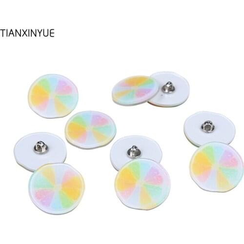 TIANXINYUE 10pcs multicolor lemon Buttons Resin Jeans Button Sewing cloth Buttons Scrapbooking Crafts Accessories