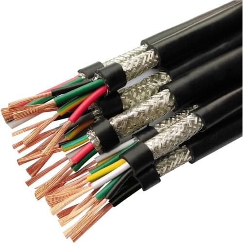 Shielded cable 18AWG 26/24/22/20 AWG 2C 3C 4C 5C 6C 7C 8C 10 core pure copper RVVP shielded wire control cable signal wir