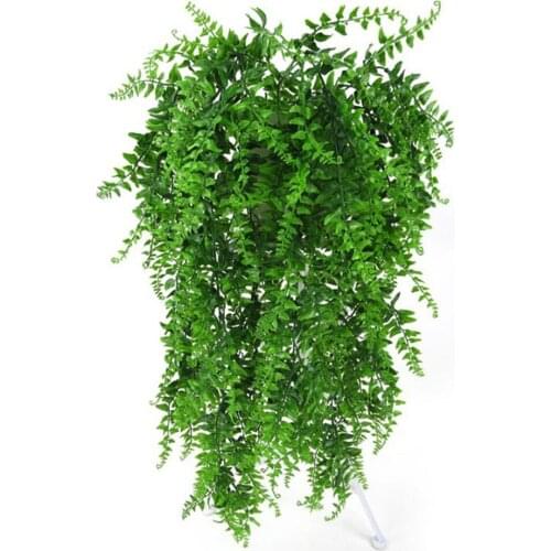 2pcs Artificial Leaves Plastic Plant Vine Wall Hanging Garden Living Room Club Bar Decorated Fake Leaves Green Plant Ivy
