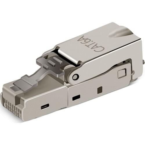 2Pcs Cat6A Shielding Crystal Head Rj45 Connector Metal Module Toolless Connector Plug Computer Cable Adapter