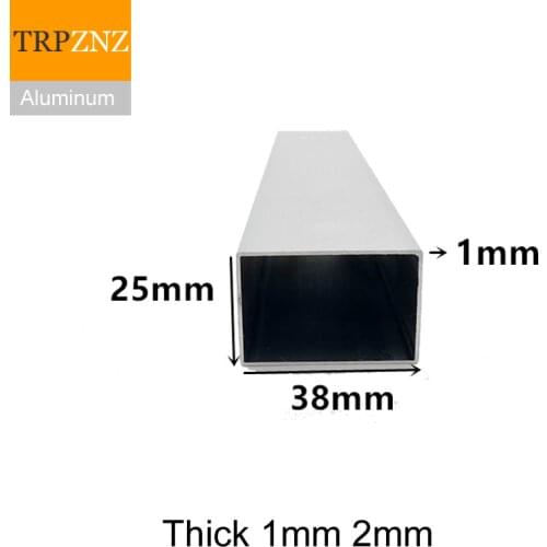 25x38mm,thick 1mm2mm,Rectangular aluminum tube profile,6063 Aluminum square pipe,Aluminum profile for decoration