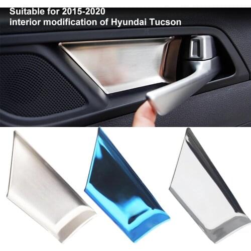4pcs/set Car Interior Door Bowl Protector Handle Scratch-resistant Decorative Sticker Hyundai Tucson 2015 2016 2017 2018 2019