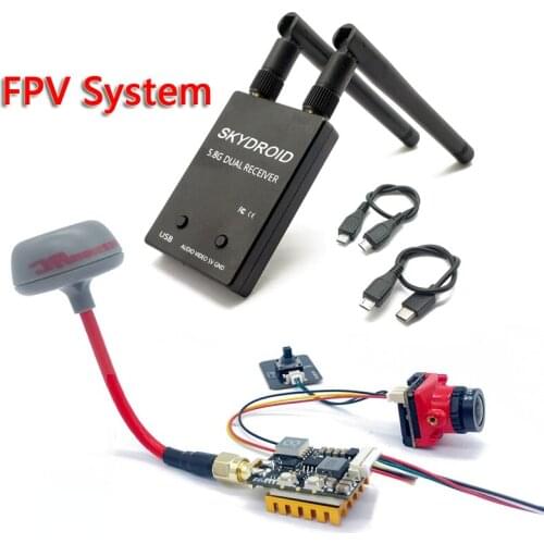 5.8G FPV Receiver UVC Video Downlink OTG VR Android Phone with 5.8G 600mW adjustable Transmitter +2.1mm CMOS 1200TVL fpv Camera