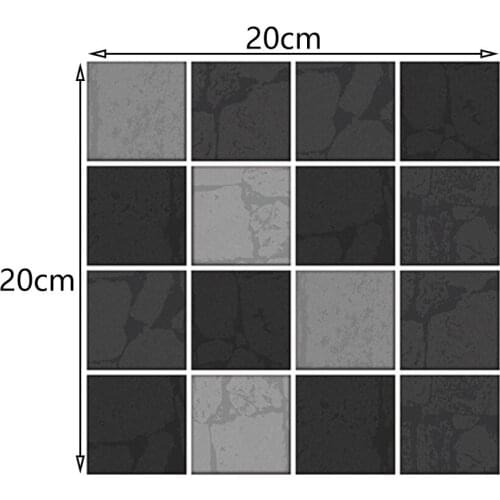 6pcs Mosaic Tile Wall Stickers 20cm*20cm*6pcs For Kitchen Bathroom 20*20cm PVC Waterproof In Stock Drop Shipping