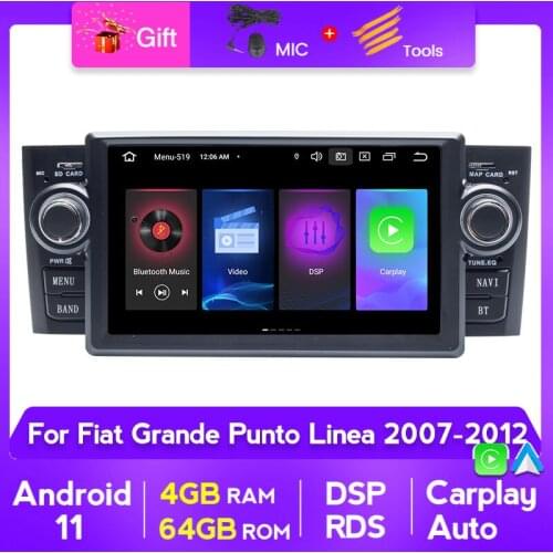 PX5 Android 11 car Audio Navigation Multimedia dvd radio tape recorder WIFI CarPlay AUTO For Fiat Grande Punto Linea 2007-2012