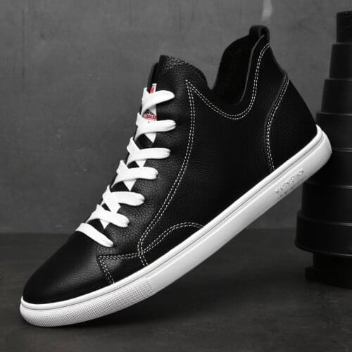 High Top Fashion Men Shoes Comfortable Mens Sneakers Outdoor Leisure Walk Flats Genuine Leather Ankle Boots Luxury Casual Shoes