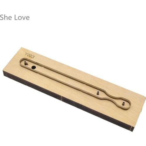 Chzimade Leather Craft DIY Key Ring Wooden Template Knife Punching Key Chain Cutting Mould Cutter Hand Tool