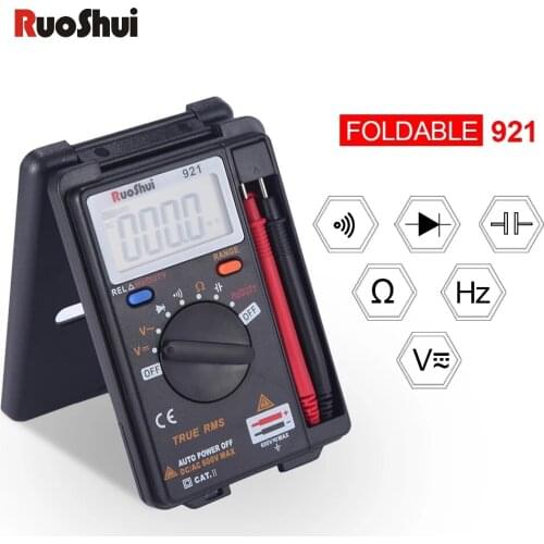 RuoShui Digital Multimeter Esr Meter Testers 4000 Counts Electrical Dmm Transistor Peak Tester Meter AC/DC Capacitance Meter 921