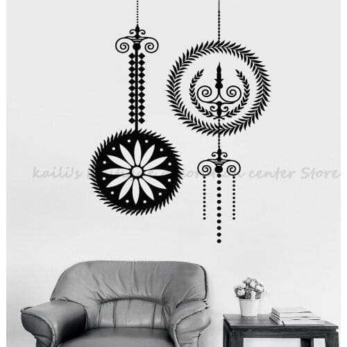 Flower chandelier candle lamp lighting vinyl wall sticker home living room bedroom art decoration waterproof sticker mural 2WS45