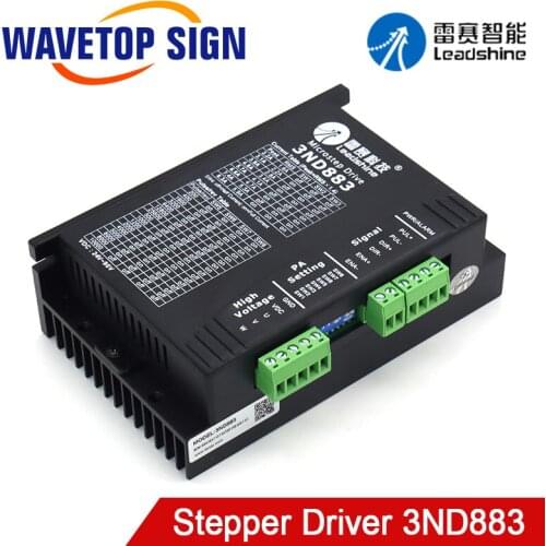 WAveTopSign Leadshine 3ND883 3 Phase Stepper Motor Driver 24~90VDC for Co2 Laser Cutting and Engraving Machine
