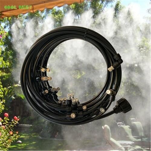 H87 Summer Sprinkler 10M misting set including 12pcs Slip Lock nozzles watering sprayer for gazebo outdoor garden misting system