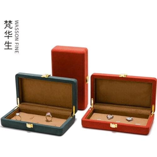 Creative jewelry ring box bracelet pendant storage box portable lock jewelry box gift box