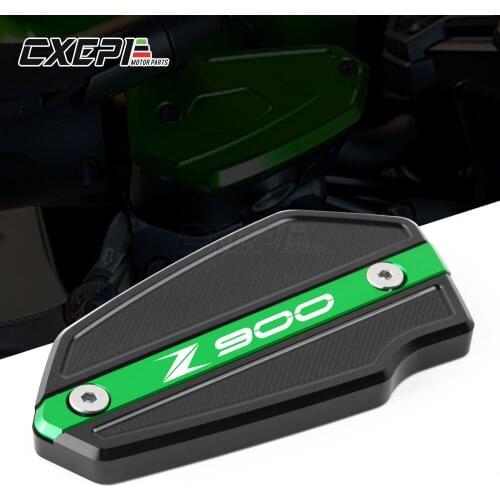 Motorcycle CNC Aluminum Oil Cup Cap Front Brake Cap Cylinder Reservoir Fluid Tank Cover for Kawasaki Z900 2017-2021 2019 2020