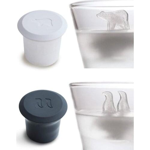 Hot New Polar Bear Penguin Pattern 3D Ice Cube Mold Food Grade Silicon Polar Ice Tray Mould Jelly Chocolate Mold Maker Ice Maker