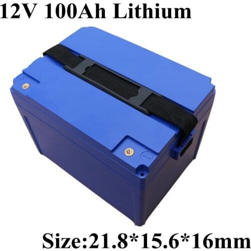 32650 lithium rechargeable 12v 100ah Li-ion battery pack for solar storage UPS solar power system EV storage+10A Charger