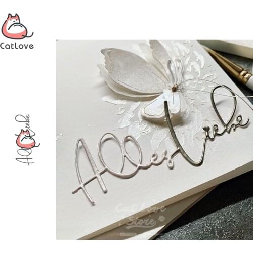 Alles Liebe German All Love Metal Cutting Dies Scrapbooking Stencil Die Cuts Card Making DIY Craft Embossing New Dies For 2019