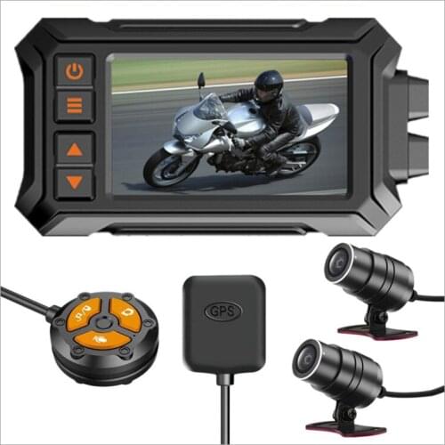Motorcycle driving recorder HD dual lens dual recording starlight night vision WIFI mobile phone interconnection full diving GPS