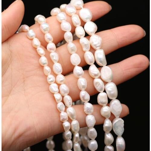 Wholesale Natural Freshwater Pearl Bead AA Big Pearl Bead Vertical Hole White Loose Bead for Jewelry Necklace Accessories Making