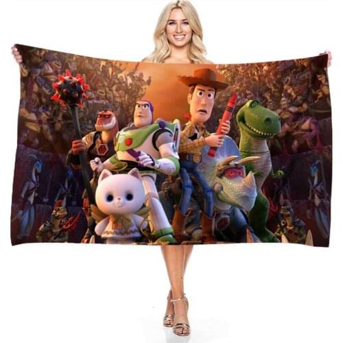 Toy Story Towel Adult Children Boys Cartoon 3d Digital Printing Beach Towel Bath Towel 140x180cm Big Size Bathroom Shower Towel