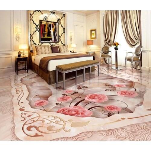 Custom 3D Floor Mural Photo Wallpaper Marble pattern 3D art Living Room Bedroom Bathroom the mall PVC Waterproof floor wallpaper