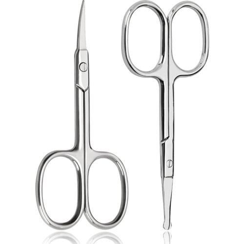 Professional Nail Scissor Manicure Tool For Nails Eyebrow Nose Eyelash Cuticle Scissors Curved Pedicure Scissors Dropshipping