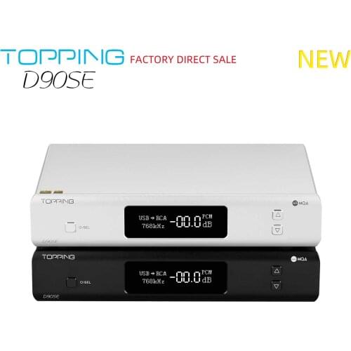 NEW TOPPING D90SE MQA DAC Bluetooth 5.0 ES9038Pro DSD512 PCM768kHz Fully Balanced HiFi Decoder remote control