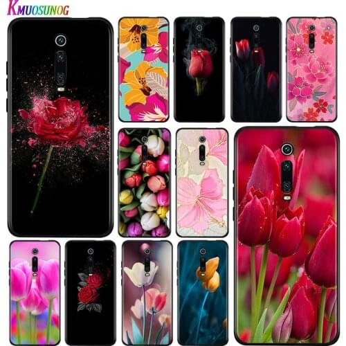 Rose flower tulip lily For Redmi 10X 9 9C 9A 9I 9T 8 8A 7 7A 6 6A 5 5A 4X K30 K20 S2 5G Ultra Prime Pro Plus Phone Case