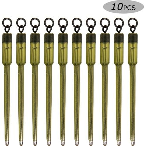 Fishing Tool 10pcs Solid PVA Bag Stems Sleeves Carp Fishing Terminal Tackle Fishing Connector