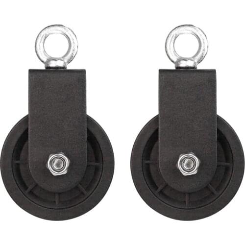 2 PCS 3.54 In/90 mm Cable Pulley 360 Degree Rotation Traction Wheel for Pulley System DIY Attachment Lifting Blocks