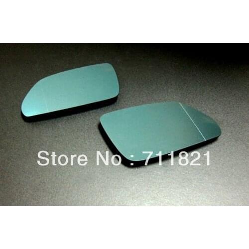 Blue Tinted Aspherical Side Mirror Glass With Anti-mist Heat Function For VW Polo 9N3