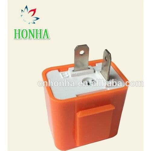 Orange2 Pin LED Turn Signal Flasher Car Relays Motorcycle Speed Adjustable DC 12V Can FM Flasher Relay 50c/m -200c/m